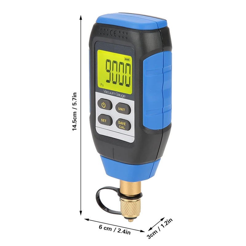 POCREATION Digital Vacuum Gauge VMV-1, High Precision Vacuum Pressure Monitor, 14 PSI Max, -5°C to 50°C Operating Range - Image 3
